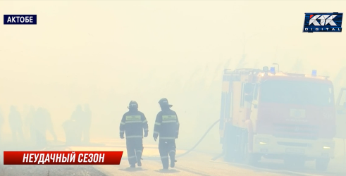 Огонь охватил несколько садоводческих коллективов в Актобе