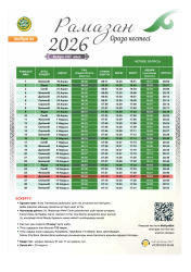 Расписание поста Ораза и размер фитр-садака в Казахстане