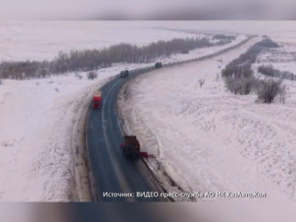В Актюбинской области было ограничено движение на загородных трассах 