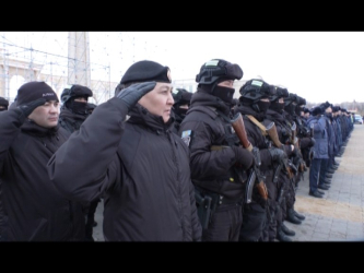 Шаһарда гарнизондық саптық шеру өтті