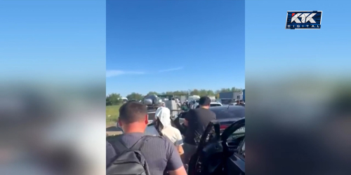 Пробка в несколько километров образовалась на пункте пропуска «Сагарчин» 