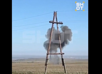 Возле села Алимбет упал дрон. Начался пожар