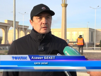 Кереев көшесіндегі шағын бақ қырым қарағайларымен толықты