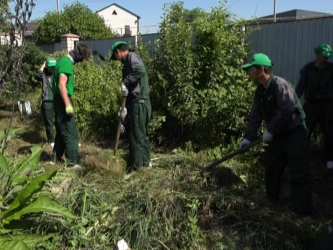 Трудовые отряды «Жасыл ел» помогают пожилым актюбинцам